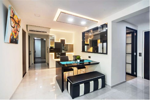 black and white living room design