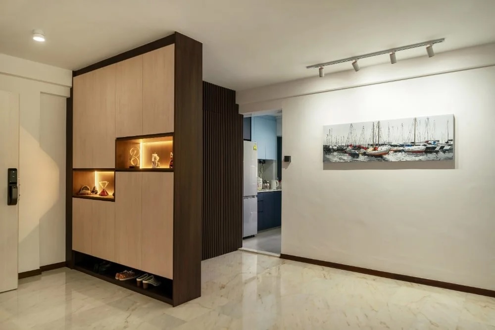 Lobby of an HDB interior design